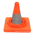 Foldable telescopic traffic safety cone